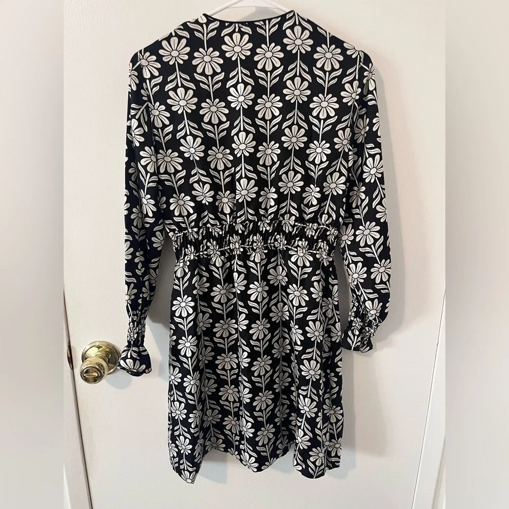 NWT Sandro Paris Illiana Floral Mini Dress Button Front Silk Size FR 40 US 8 - Picture 13 of 16